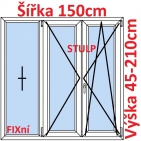 Trojkdl Okna FIX + O + OS (Stulp) - ka 150cm